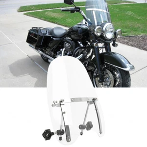 For Harley Road King Tour Fatboy Clear 7/8" 1" Handlebar Windshield Windscreen - Picture 1 of 8