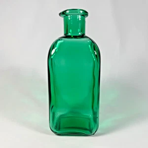 FRASCO BOTELLA CUADRADO VERDE VIDRIO GRUESO CON CAÑO - Imagen 1 de 21
