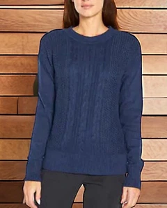 Women’s Banana Republic Cable Knit Sweater Side Zip Y2K Office Wear Blue XS - Picture 1 of 10