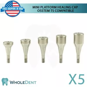 5 mini tapas curativas dentales titanio 2,1 mm Osstem® TS Hiossen® ET compatibles hexagonales - Imagen 1 de 4