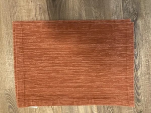 Crate & Barrel Orange Spice Grasscloth Placemats (Set of 3) 14x19 Textured - Picture 1 of 5