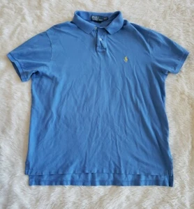 Polo Ralph Lauren Blue w/Yellow Pony Classic Fit Shirt Mens XXL - Picture 1 of 8