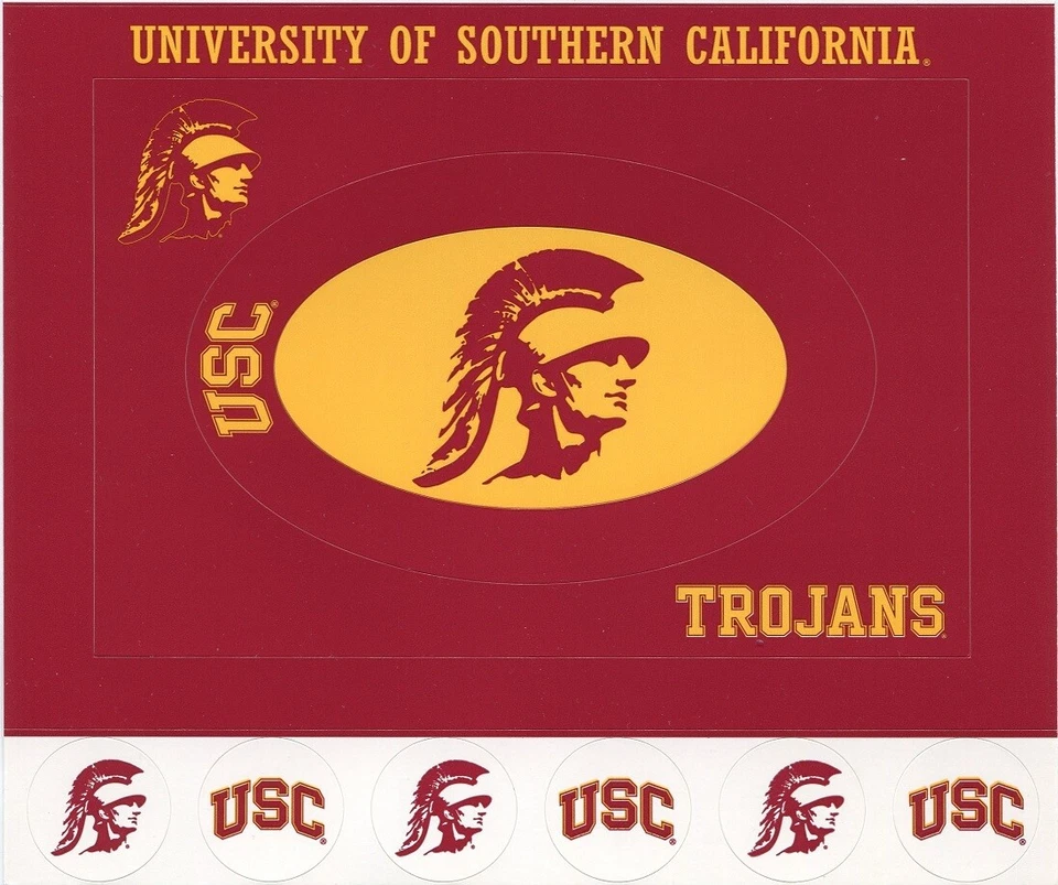 Marco de pegatinas de cartulina NCAA University of Southern California USC, álbum de recortes Foto 1 de 1