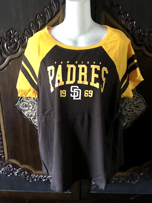 San Diego Padres Women's Plus Size Varsity Shirt by Torrid - Image 1 of 3