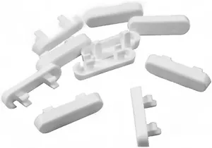 25 x PVC Fenster Ablaufkappen Weinloch Ablaufabdeckungen uPVC Doppelverglasung weiß - Bild 1 von 4