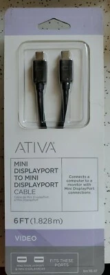 Ativa Mini Displayport to Mini Displayport Cable 6 ft. video, Heavy Duty - Image 1 of 2