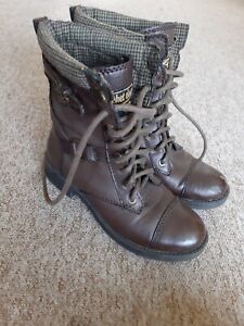 Rocket Dog Brown Leather Outdoor Walking Boots Size 5 Uk Fit