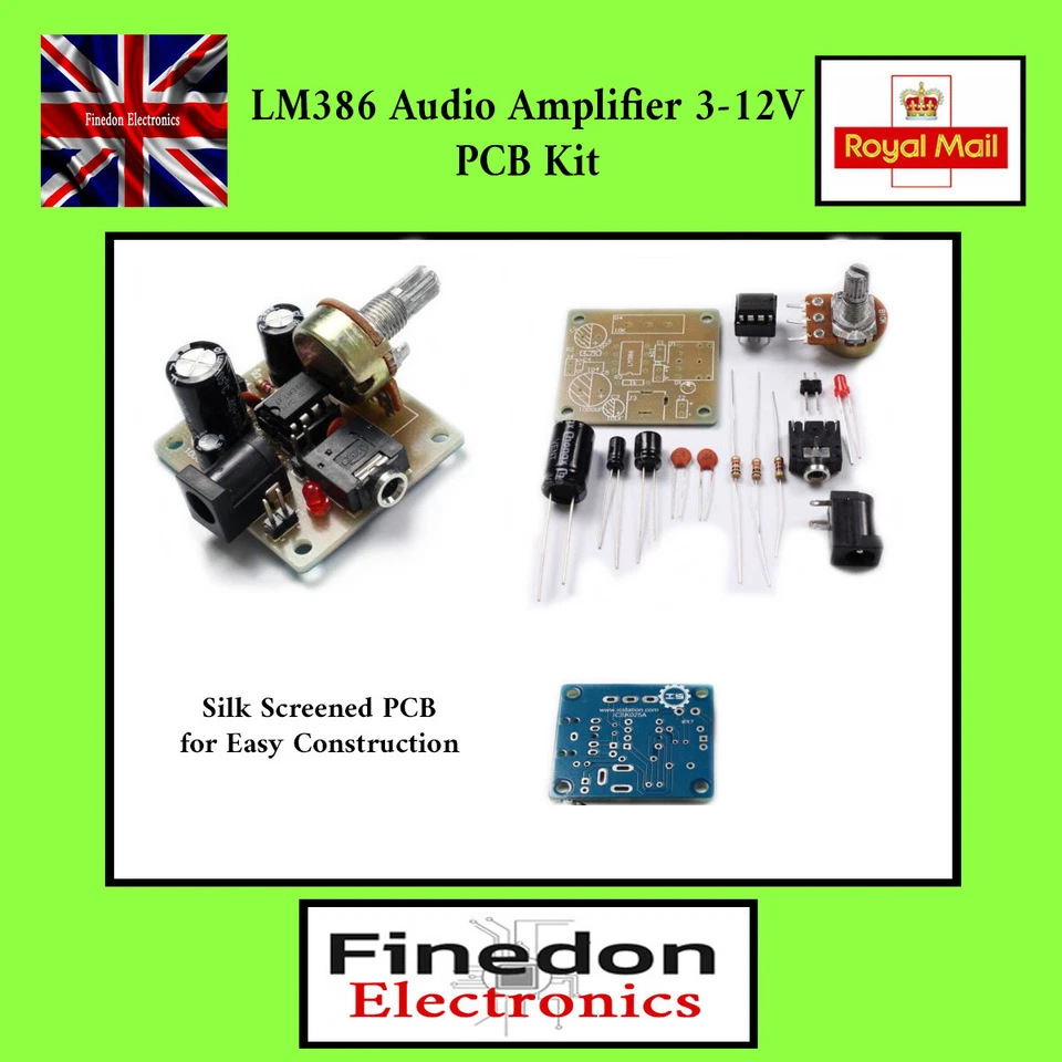 LM386 Super MINI Power Audio Amplifier Board 3V-12V for Pi Arduino PCB Kit UK - Image 1 of 1