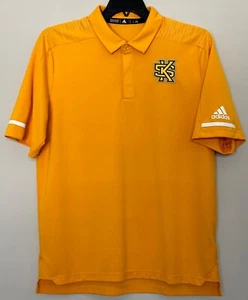adidas Kennesaw State University Men’s Polo Shirt Size Large Yellow KSU Owls - Picture 1 of 11