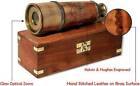 Antique Look Brass Telescope in Wooden Presentation Box Sailors Gift