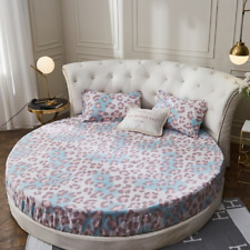 Solid Color Printing Round Fitted Sheet Round Bed Diameter 200cm 220cm Sheet