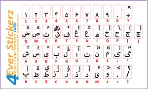 Farsi Keyboard Stickers - Picture 1 of 5