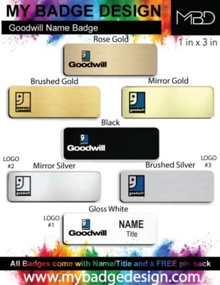Insignia de nombre de empleado de buena voluntad Foto 1 de 4