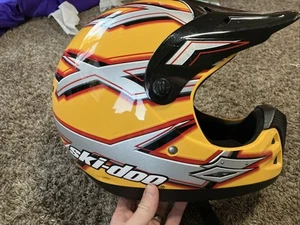 Vtg Lazer Bombardier Yellow 2000 Ski-Doo Racing Helmet Size Men’s M - Read - Picture 1 of 14