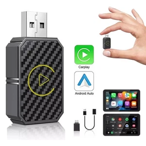 2 in 1 Wireless Carplay Adapter Android Auto Adapter USB Auto Dongle Connect Box - Bild 1 von 13