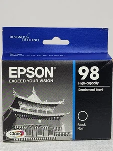 Epson 98 schwarze Tintenpatrone T098120 hohe Kapazität Original Ablaufdatum 2/22 versiegelt  - Bild 1 von 5