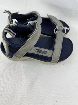 Teva Tanza Youth Sandals Size 12 Blue/gray Hook & Loop Water Shoe - Image 1 of 4