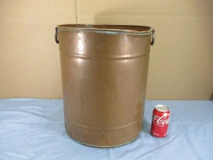 Antique Primitive Copper Bucket w/ Handles Moonshine Distillery or Planter Decor - Picture 1 of 12