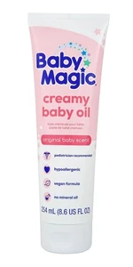 Baby Magic Creamy Baby Oil Lotion, Original Baby Scent, Hypoallergenic, 8.6 Fl - Picture 1 of 4