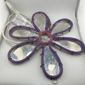 Vtg Y2K Floral Hanging Tube Light Purple Girls Room 14” Tested Works - Picture 1 of 6