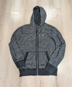 Abercrombie Fitch langärmliger Herren-Hoodie mit durchgehendem Reißverschluss meliert schwarz Größe Large  - Bild 1 von 4