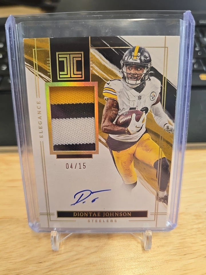2023 Panini Impeccable Diontae Johnson Patch Auto 4/15 Pittsburgh Steelers - Image 1 of 2