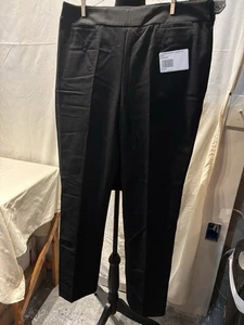 Talbots Refined Bi-Stretch Pants, Ladies Size 12, Black, Side Button/Zip, NWT - Picture 1 of 5