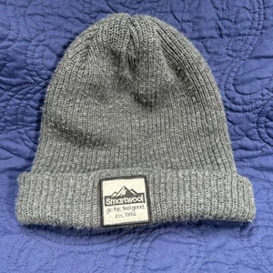 Smartwool Go Far Feel Good Gray Merino Wool Blend Beanie Hat Knit Cap - Picture 1 of 3