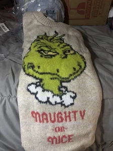 American Eagle Outfitters Grinch Sweater Pullover "Naughty or Nice" Holiday Xmas - Bild 1 von 3