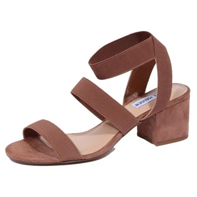 1909J sandalo donna brown tan STEVE MADDEN fabric/elastic fabric shoe woman - Imagen 1 de 4