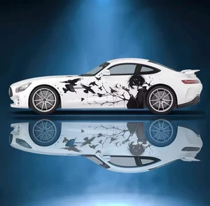 Custom Crow Livery Racing Side Wrap;I Anime Inspired Car Wrap; Both Sides - Bild 1 von 1