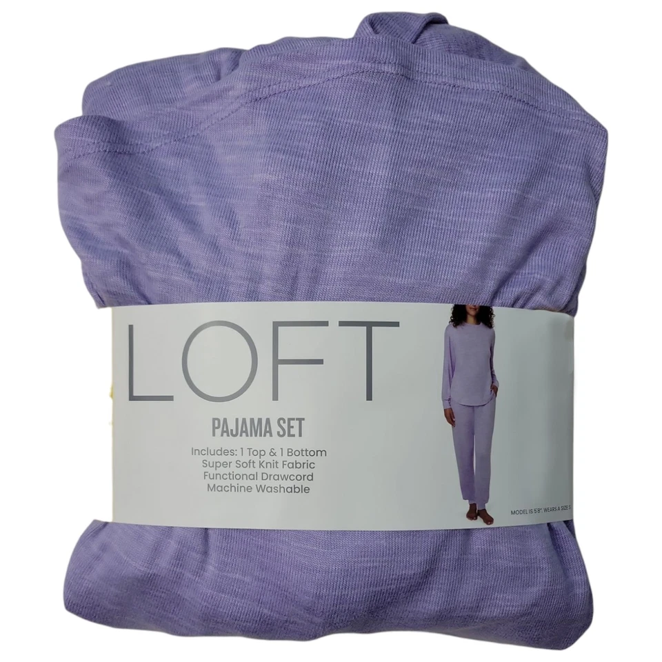 LOFT Women's 2-Piece Pajama Set XL Purple