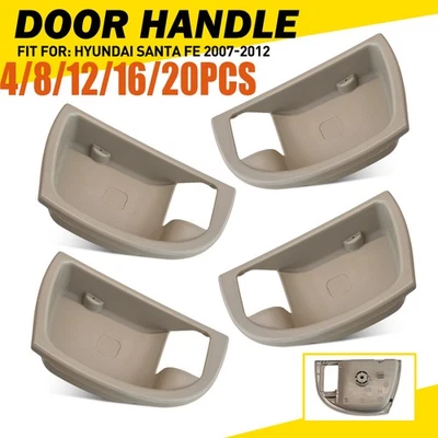 Cubierta de moldura de manija de puerta interior beige L&R/4-20x para Hyundai Santa Fe 2007-2012 Foto 1 de 4