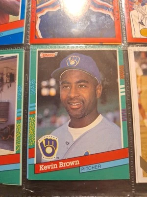Бейсбольная карточка DonRuss Kevin Brown Pitcher Milwaukee Brewers - Изображение 1 из 2