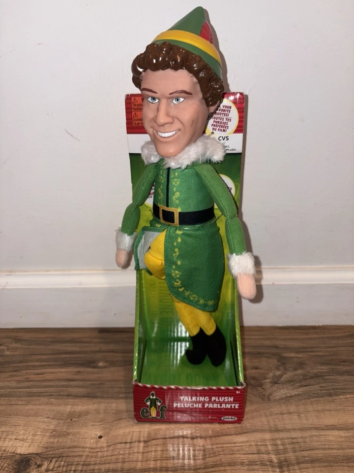 TALKING BUDDY THE ELF DOLL Brinquedo de Pelúcia 14" Novo Na Caixa Will Ferrell Filme de Natal Jakks  - Imagem 1 de 4