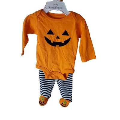 Koala Kids Newborn Pumpkin Bodysuit with Coordinating Pants, NWT - Image 1 of 4