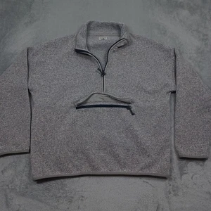 J Crew Sweater Mens XL Gray Fleece Pocket 1/2 Zip Pullover Casual Preppy - Picture 1 of 7
