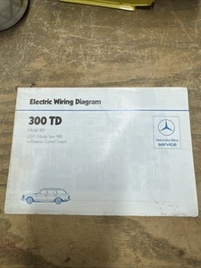 1981 Mercedes Benz USA Model 123 300 TD Electric Wiring Diagram 22JS2578-Y19 - Foto 1 di 6