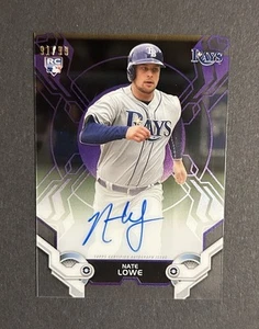 2019 Topps High Tek High Tek Auto Purple /99 Nate Lowe #HTA-NL Rookie Auto RC - Picture 1 of 3