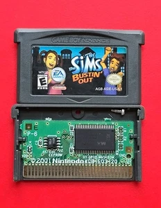 Game Boy Advance Sims Bustin' Out Nintendo GBA Handheld System Authentic Saves - Picture 1 of 13