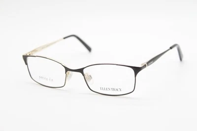 NEW ELLEN TRACY PETITE FIT TAVIRA BLACK GOLD AUTHENTIC EYEGLASSES 48-17 - Image 1 of 4