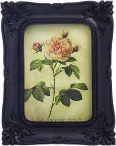 Small Vintage Picture Frames 2.5X3.5 Wallet Size Black Gothic Ornate Picture Fra - Picture 1 of 12