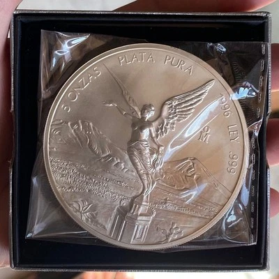MESSICO 5 ONCE 1996 OZ LIBERTAD MOLTO RARA ARGENTO SILVER PURO 999 - Immagine 1 di 4