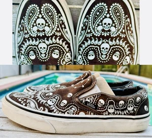 Vans Classic Slipper Bandana Totenkopf Print Skaterschuh Herren 9/Damen 10,5 - Bild 1 von 12