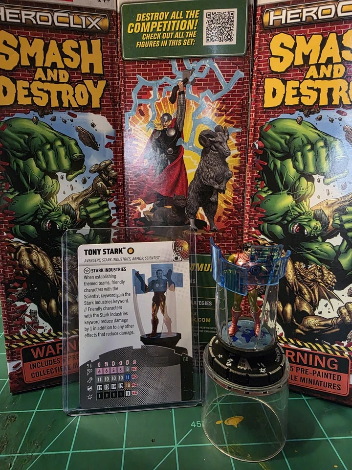 Marvel Heroclix 041 Tony Stark Smash and Destroy Chase Figure New With Card - Image 1 of 1