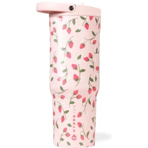 HydroJug 🍓 Rosa Erdbeere Erdbeeren 40 Unzen Sport Trinkflasche NEU - Bild 1 von 6