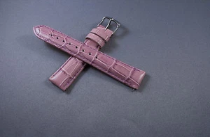 Emboss Alligator Leather Watch Strap Genuine Crocodile Watch Band Quick Release - Picture 1 of 16