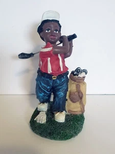 Vintage Afroamerikaner Figur Junge Golf Golf Golf - evtl. Young's? - Bild 1 von 8