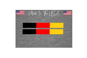 x2 German Flag Stripe Decal Sticker Pack Germany Flag European - Picture 1 of 1
