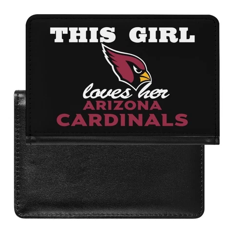 This Girl Loves Her Arizona Cardinals Passport Holder Protector Cover Wallets Cover
